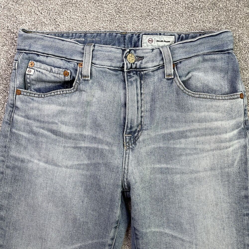 AG Adriano Goldschmied Jeans Womens 26 Blue Ex-Boyfriend Slim Slouchy Light Wash - Picture 2 of 15